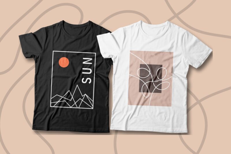 t-shirt vector Abstract Shape T-shirt Designs Bundle, Cool T-shirt Design, Vector T-shirt Designs