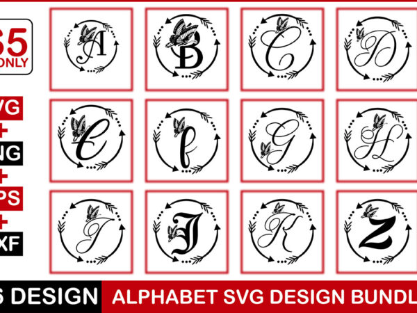Alphabet svg design bundle