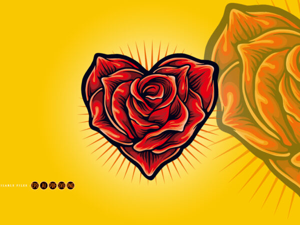 Roses form love blooming beautiful t shirt design online