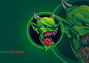 Angry Monster Attack Mascot Illustrations