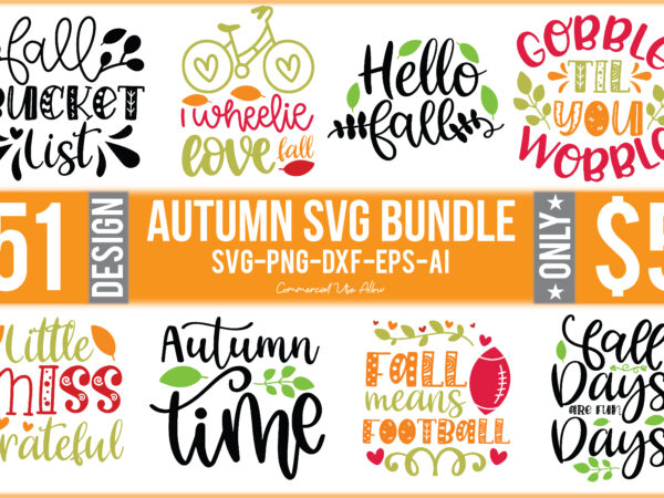 Autumn svg bundle t shirt vector