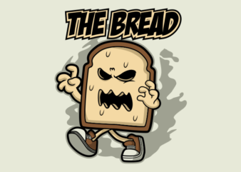 BREAD ZOMBIE CARTOON t shirt template