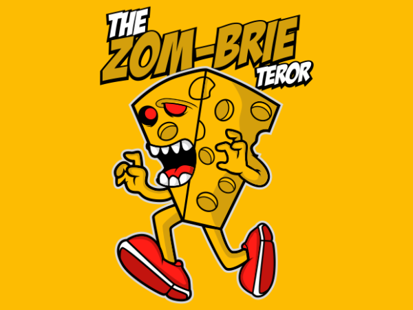 Brie zombie cartoon t shirt template