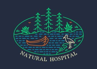 Natural Hospital T shirt vector artwork