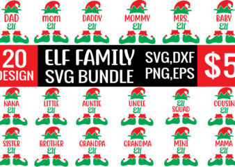 elf family svg bundle