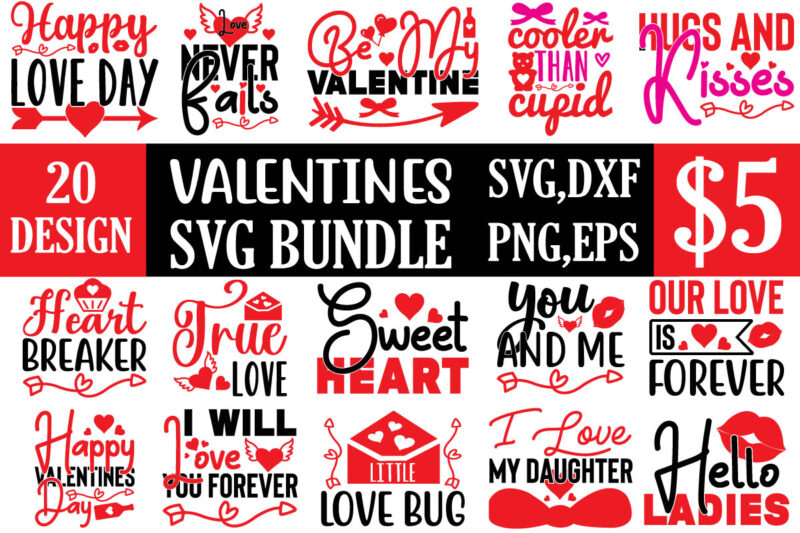 Valentines svg bundle