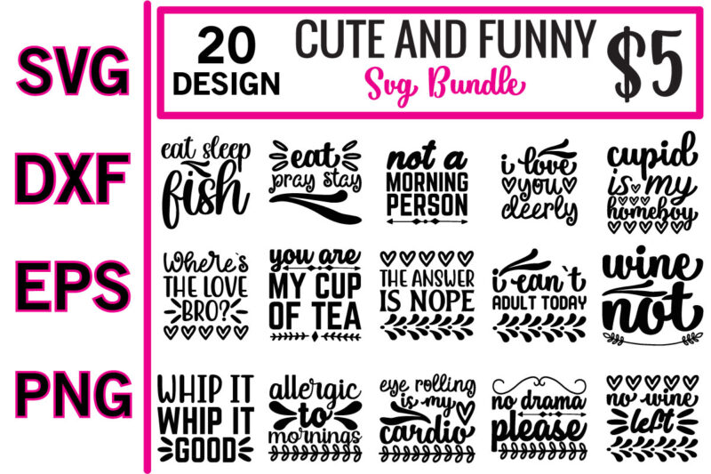 cute and funny svg bundle