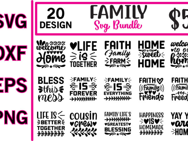 Family svg bundle t shirt graphic design