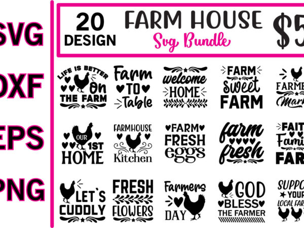 Farm house svg bundle t shirt graphic design