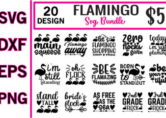 Flamingo svg bundle