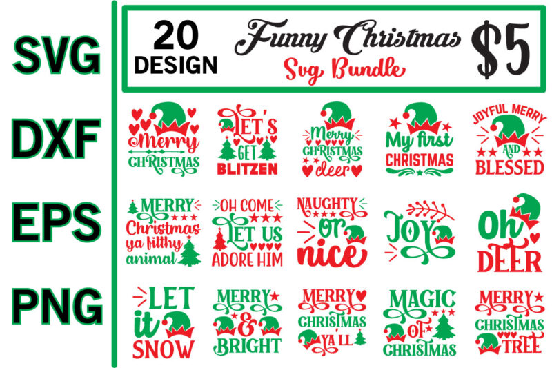 funny Christmas svg bundle