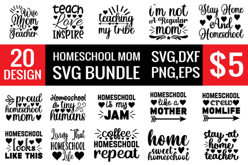 Homeschool Mom svg bundle