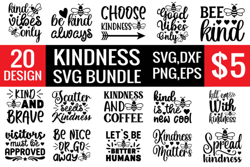 Kindness svg bundle