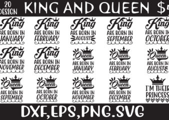 King and Queen svg bundle t shirt vector art