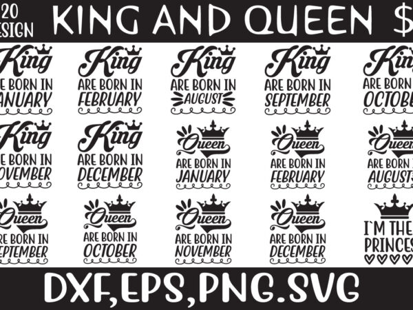 King and queen svg bundle t shirt vector art