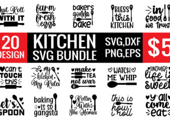 kitchen svg bundle t shirt vector art
