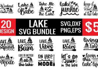 lake svg bundle t shirt vector graphic