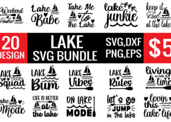 lake svg bundle