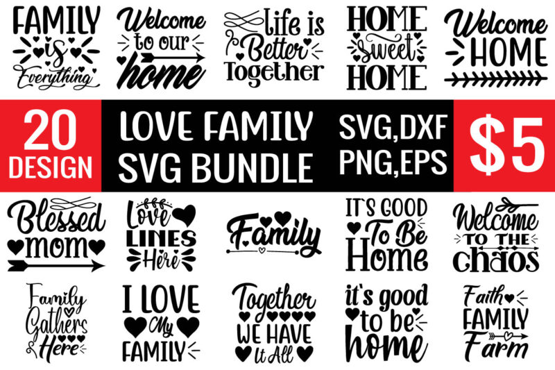 Love Family svg bundle