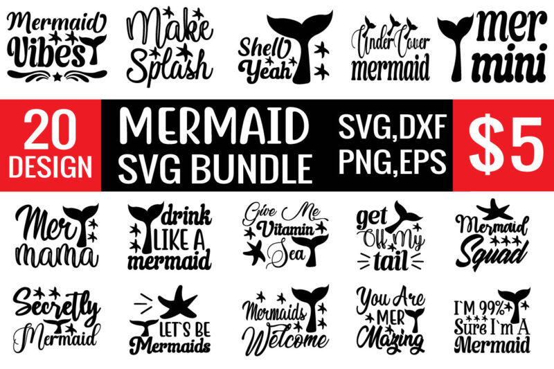 mermaid svg bundle