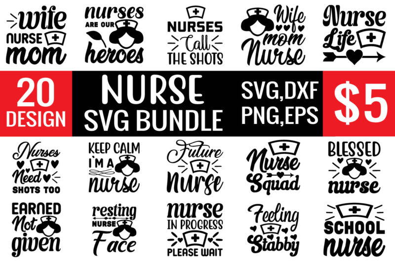 nurse svg bundle