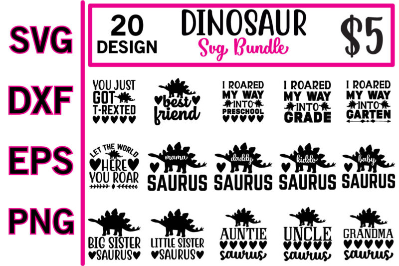 dinosaur svg bundle