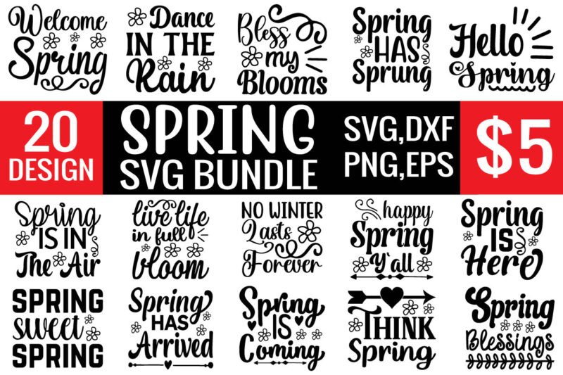 Spring svg bundle