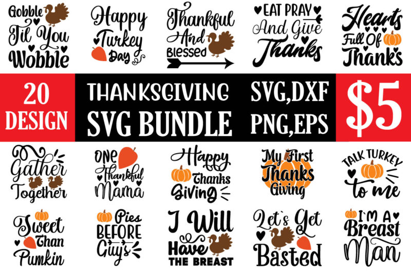 Thanksgiving svg bundle