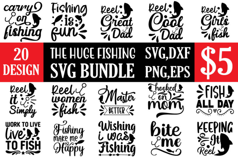 The Huge Fishing svg bundle