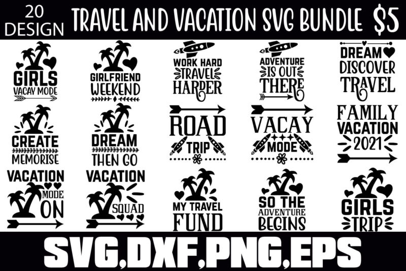 Travel and Vacation svg bundle