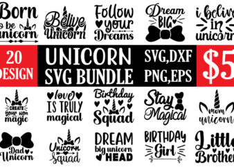 unicorn svg bundle t shirt vector graphic