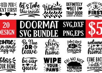 Doormat svg bundle t shirt vector illustration