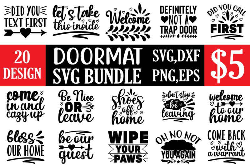 Doormat svg bundle