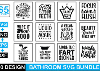 Bathroom Svg Bundle t shirt template