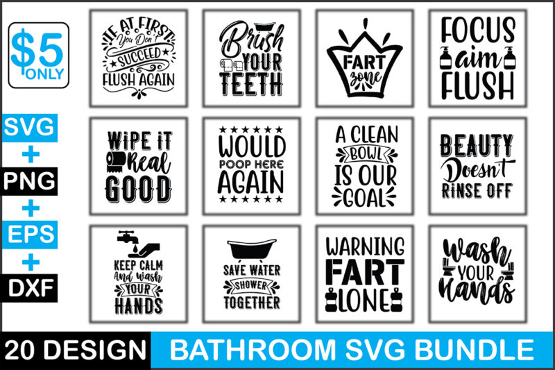 Bathroom Svg Bundle