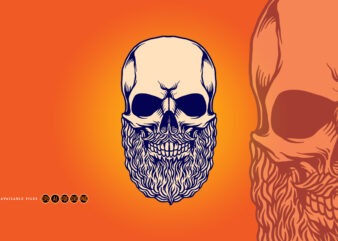 Bearded Skull Tattoo Meaning Illustrations