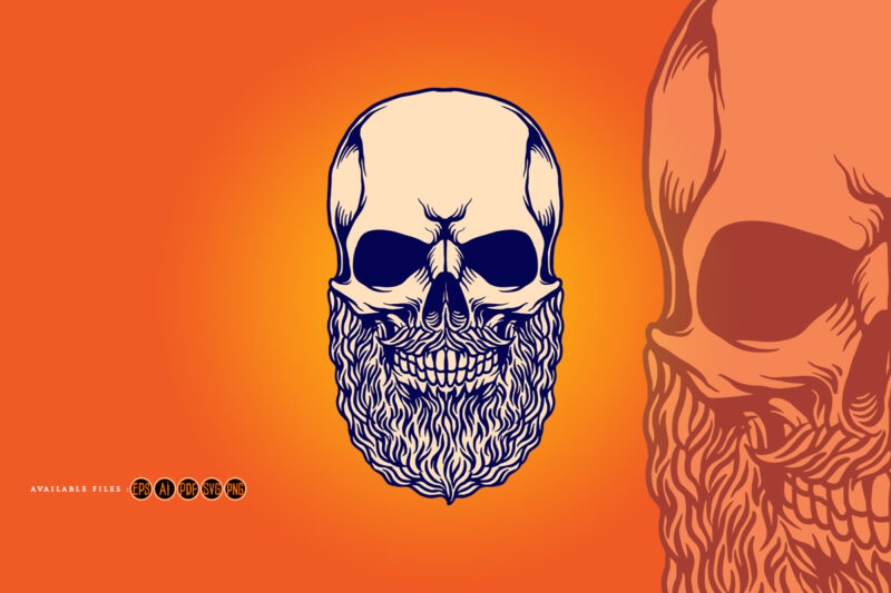 Bearded Skull Tattoo Meaning Illustrations
