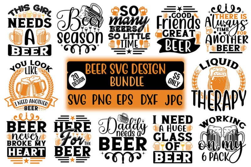 Beer Svg Design Bundle