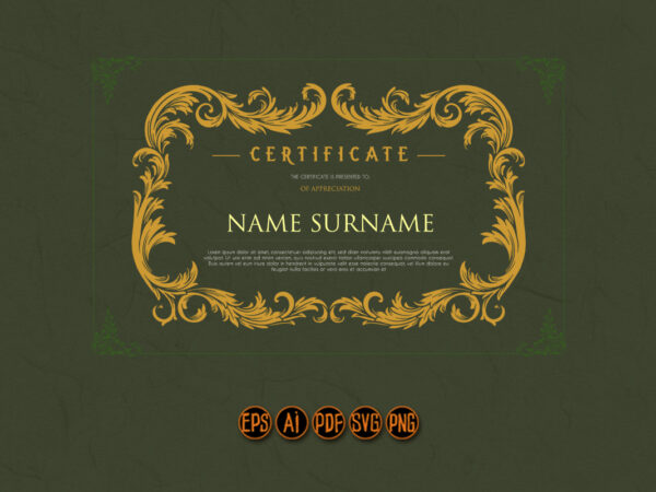 Certificate calligraphic ellegant borders ornate frame Certificate calligraphic ellegant borders ornate frame