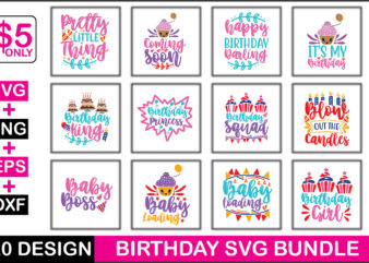 Birthday Svg Bundle t shirt template