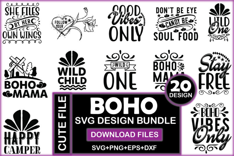 Boho SVG Design Bundle