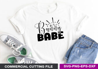 Bunny babe SVG t shirt template