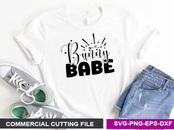 Bunny babe svg t shirt template