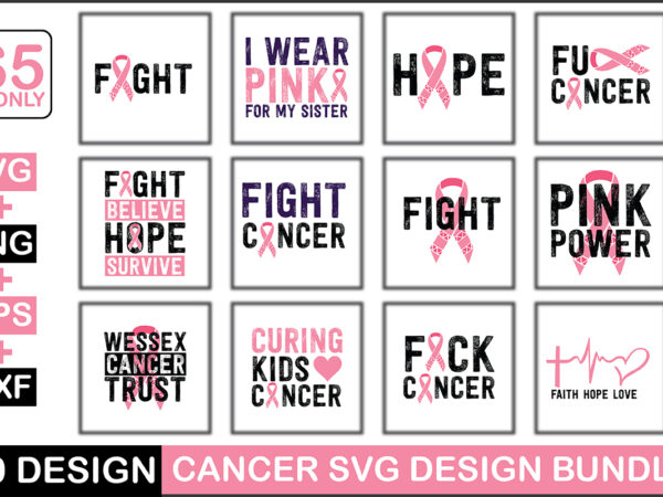 Cancer svg design bundle