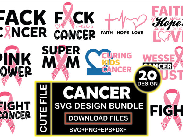 Cancer svg design bundle