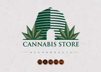 Cannabis Weed Store Productions Modern Logo