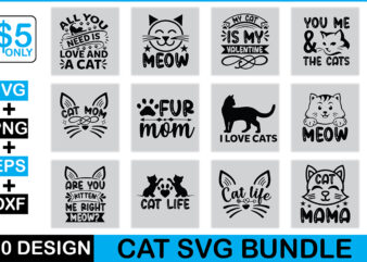 Cat Svg Bundle t shirt vector file