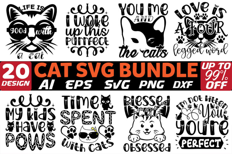Cat Svg Design Bundle