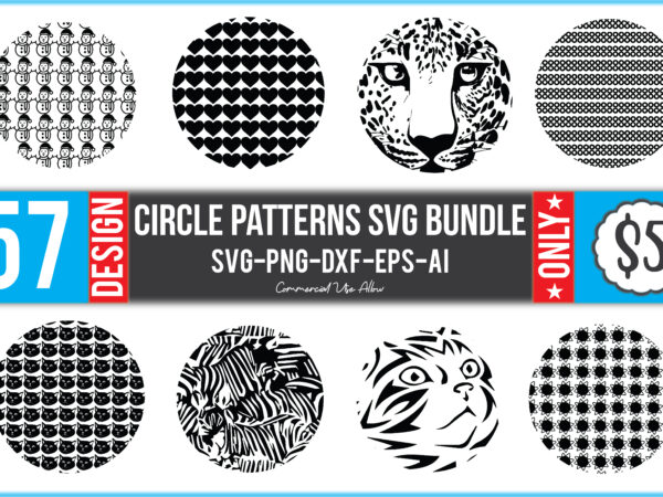 Circle patterns svg bundle t shirt vector file