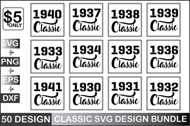 Classic Svg Design Bundle